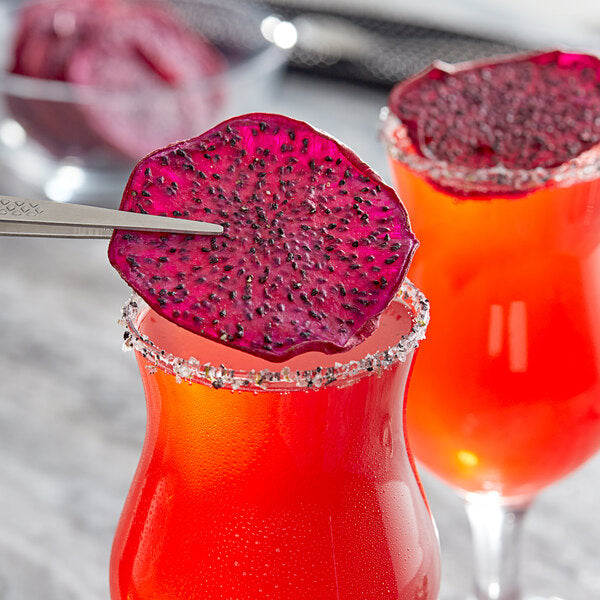 The Cocktail Garnish Dried Red Dragon Fruit Slices - 250/Case