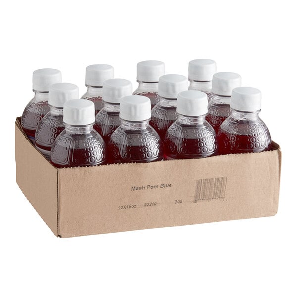 Boylan Bottling Co. Mash Pomegranate Blueberry Sparkling Fruit Beverage 16 fl. oz. - 12/Case