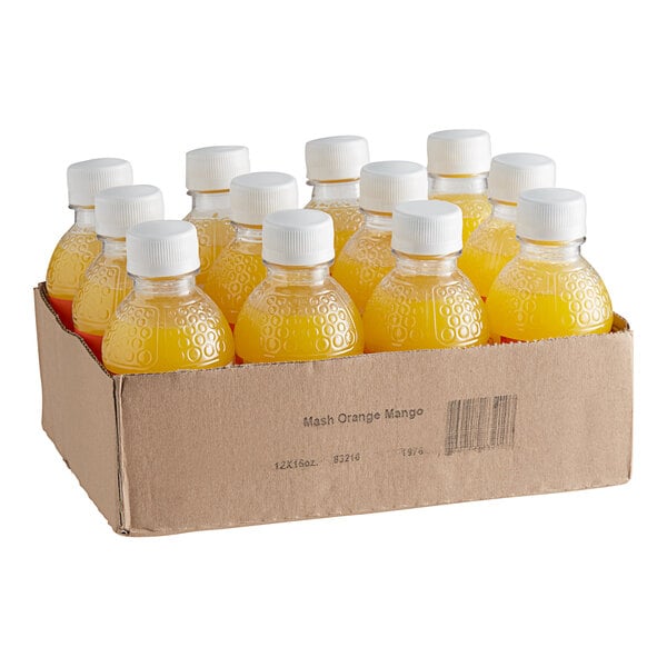 Boylan Bottling Co. Mash Ripe Mango Blood Orange Sparkling Fruit Beverage 16 fl. oz. - 12/Case