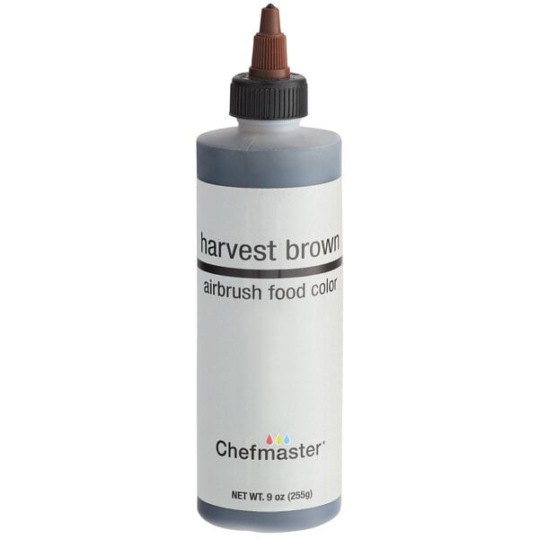 Chefmaster 9 oz. Harvest Brown Airbrush Color - 12/Case