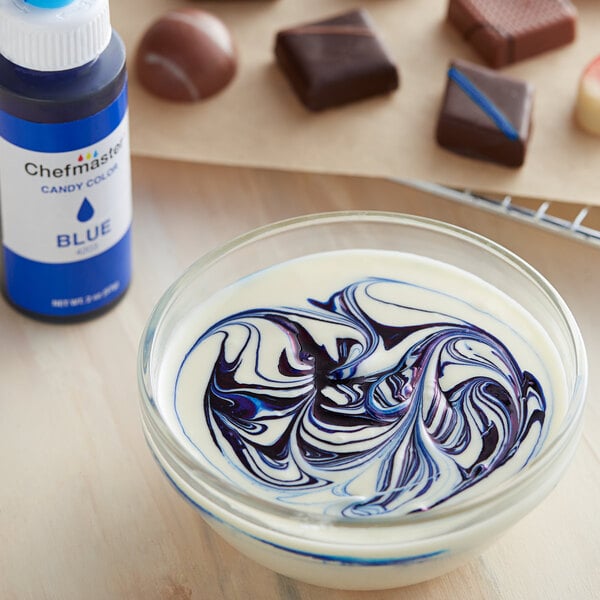 Chefmaster 2 oz. Blue Oil-Based Candy Color - 12/Case