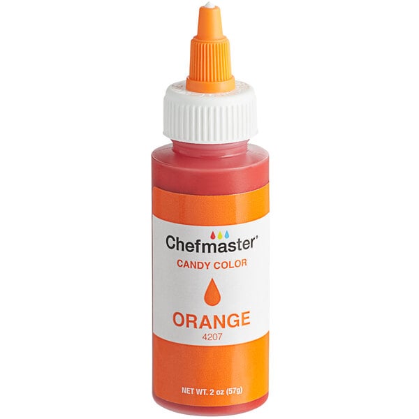 Chefmaster 2 oz. Orange Oil-Based Candy Color - 12/Case