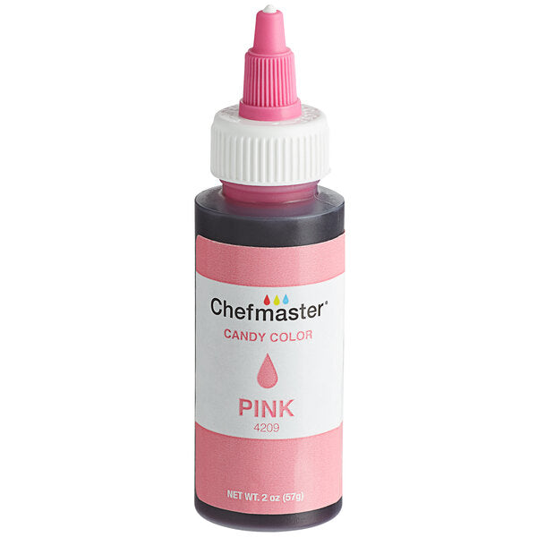 Chefmaster 2 oz. Pink Oil-Based Candy Color - 12/Case