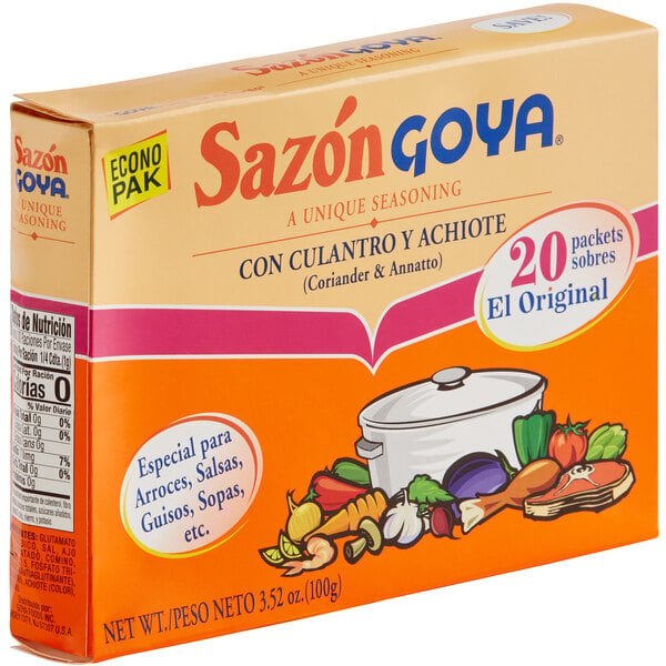 Goya Sazon Seasoning Packets 3.52 oz. - 360/Case