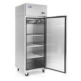 Atosa MBF8004GR Reach-In Top Mount Refrigerator 28-7/8"W x 33-1/4"D x 82-7/8"H with Locking Solid Door