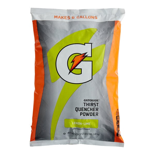 Gatorade Thirst Quencher Lemon Lime Sports Drink Powder 50.9 oz. - 14/Case
