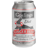 Goslings Diet Ginger Beer 12 fl. oz. Cans - 24/Case