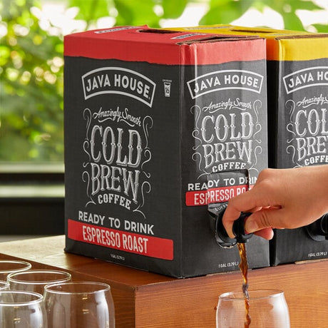 Java House Espresso Roast Cold Brew Coffee 1 Gallon Bag in Box - 2/Case