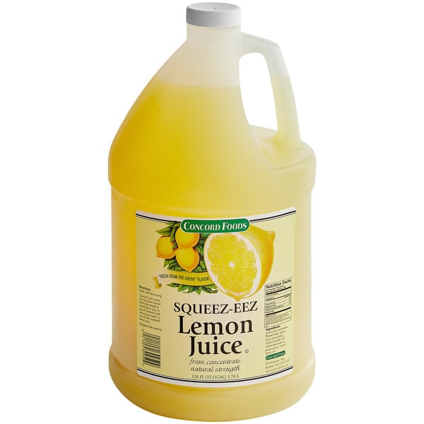 Concord Foods Lemon Juice 1 Gallon - 4/Case