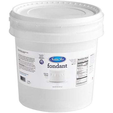 Satin Ice 20 lb. White Vanilla Rolled Fondant Icing - 2/Case