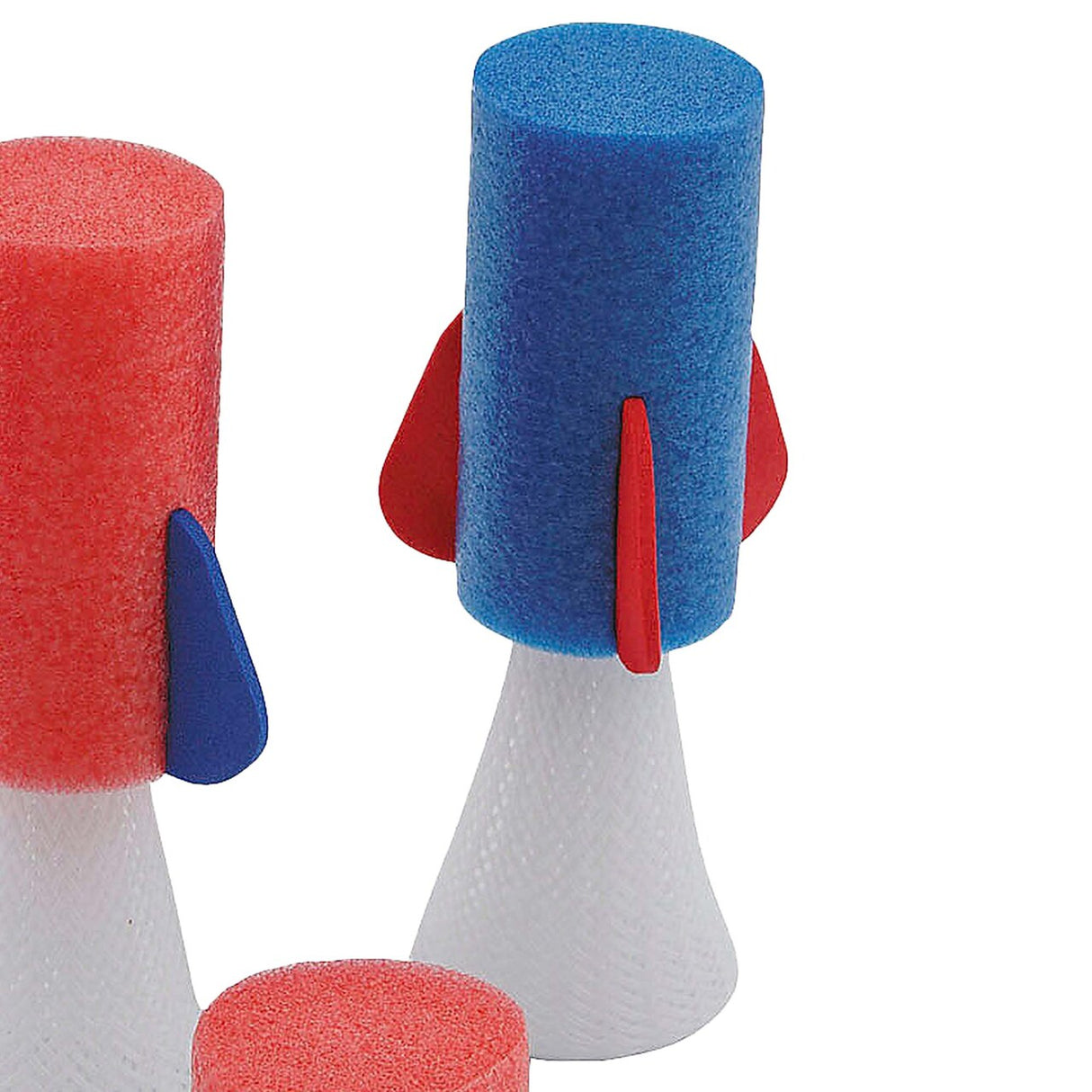 1 1/2" x 4 1/2" Patriotic Red, White & Blue Rocket Hopper Toys 12 Pc.
