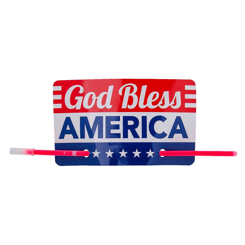 12 Pc. 8" Religious Patriotic Glow Stick Bracelets with Card for 12