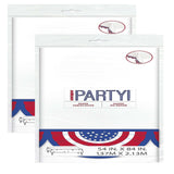 American Flag Patriotic Paper Table Cover 54" x 84