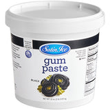 Satin Ice 2 lb. Black Gum Paste - 10/Case