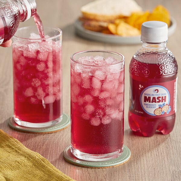 Boylan Bottling Co. Mash Pomegranate Blueberry Sparkling Fruit Beverage 16 fl. oz. - 12/Case
