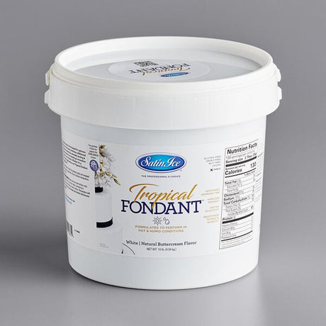 Satin Ice Tropical White Rolled Fondant 10 lb. - 4/Case