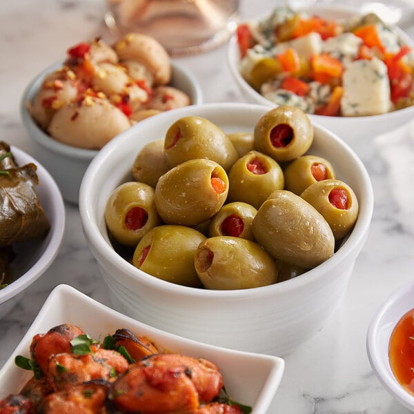 Belosa Bloody Mary Flavored Stuffed Queen Olives 12 oz. (7.5 oz. Dr. Wt.) - 6/Case