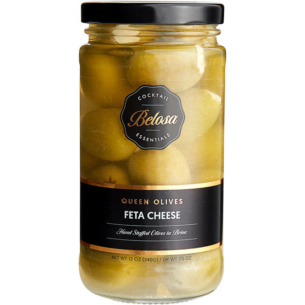 Belosa Feta Cheese Stuffed Queen Olives 12 oz. (7.5 oz. Dr. Wt.) - 6/Case