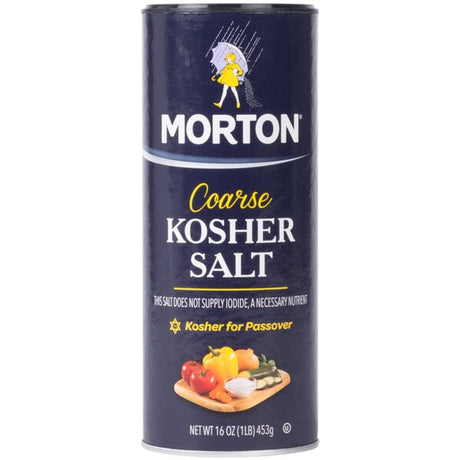 Morton Coarse Kosher Salt 16 oz. - 12/Case