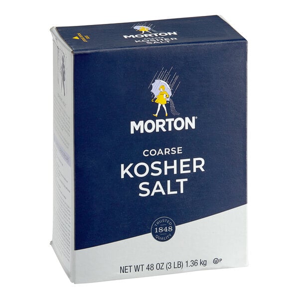 Morton Bulk Coarse Kosher Salt 3 lb. - 12/Case
