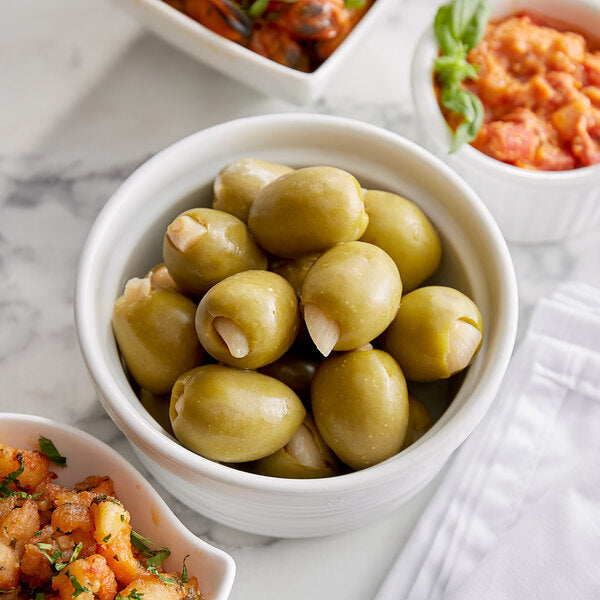 Belosa Garlic Stuffed Queen Olives 32 oz. (20 oz. Dr. Wt.) - 12/Case