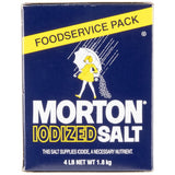 Morton Bulk Iodized Table Salt 4 lb. - 12/Case