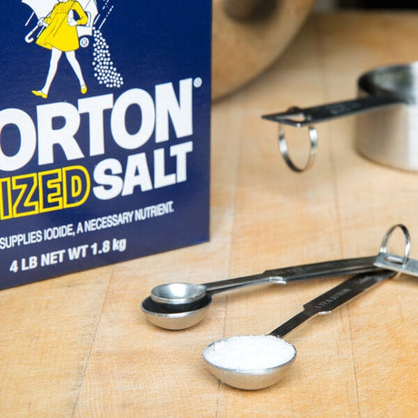 Morton Bulk Iodized Table Salt 4 lb. - 12/Case