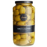 Belosa Jalapeno & Garlic Stuffed Queen Olives 32 oz. (20 oz. Dr. Wt.) - 12/Case
