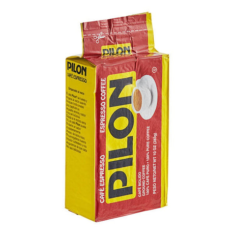 Pilon Espresso Ground Coffee Brick 10 oz. - 24/Case