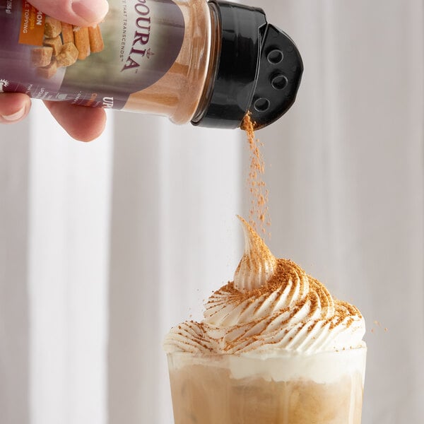 UPOURIA® Cinnamon and Brown Sugar Shakeable Coffee Topping 5.5 oz. - 6/Case