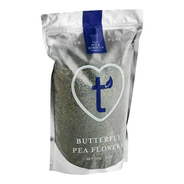 Wild Hibiscus Ground Dried Butterfly Pea Flowers 2.2 lb. (1 kg) Bag - 6/Case