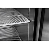 Atosa MBF8503GR Reach-In 2 Section Bottom Mount Freezer 54-3/8"W x 31-1/2"D x 83-1/8"H with 2 Locking Solid Doors
