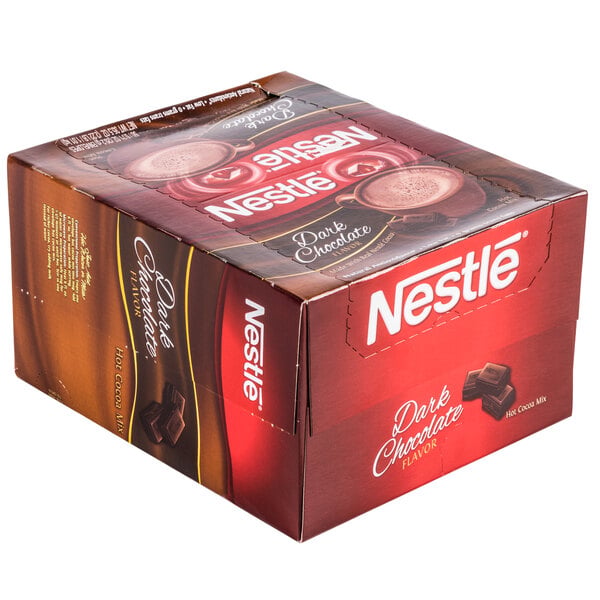 Nestle Dark Chocolate Mix Hot Cocoa Packet - 300/Case