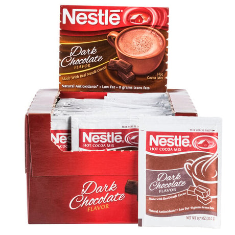 Nestle Dark Chocolate Mix Hot Cocoa Packet - 300/Case
