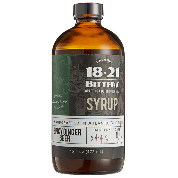 18.21 Bitters Spicy Ginger Beer Concentrated Syrup 16 fl. oz. - 12/Case