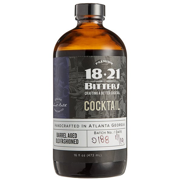 18.21 Bitters 16 fl. oz. Barrel Aged Old Fashioned Concentrated Mix - 12/Case