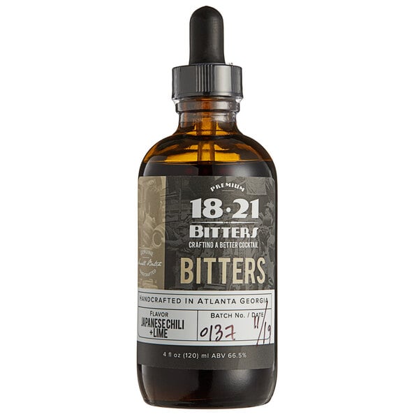 18.21 Bitters Japanese Chili & Lime Bitters 4 fl. oz. - 12/Case
