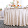 Premium Ice Crushed Velvet Round Tablecloth