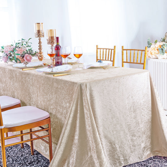 Ice Crushed Velvet Rectangular Tablecloth Seamless