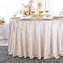 Round Ice Crushed Velvet Table Cover