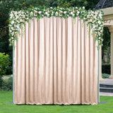 Velvet Backdrop Curtain Drape Panel 14 ft x 57 in Champagne
