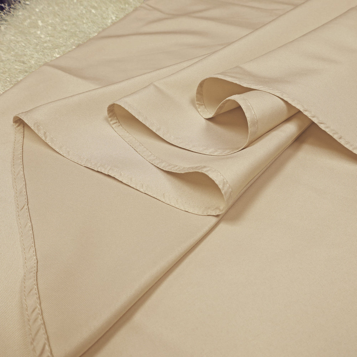 Round Polyester Tablecloth 108" Champagne