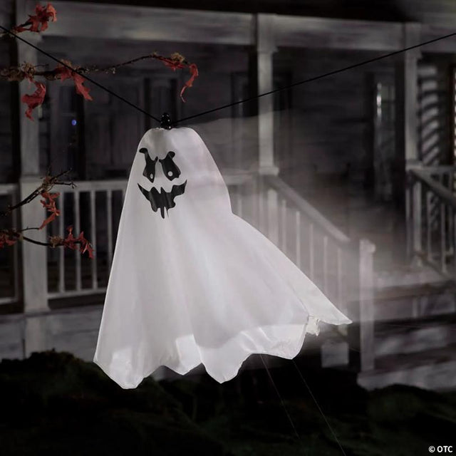 28" Animated Sound-Activated Flying Ghost Halloween Decoration