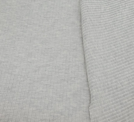 Rib Knit Ash Gray Organic Cotton Lyocell Spandex