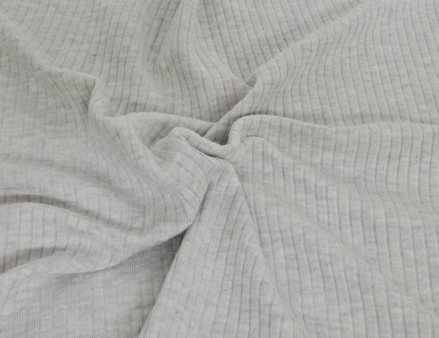Rib Knit Ash Gray Organic Cotton Lyocell Spandex