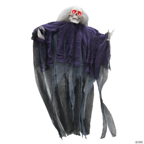 RADYAN Sound-Activated Hanging Long Hair Reaper Halloween Yard Decoration shown in a clear product image