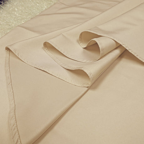Round Polyester Tablecloth 120" Champagne