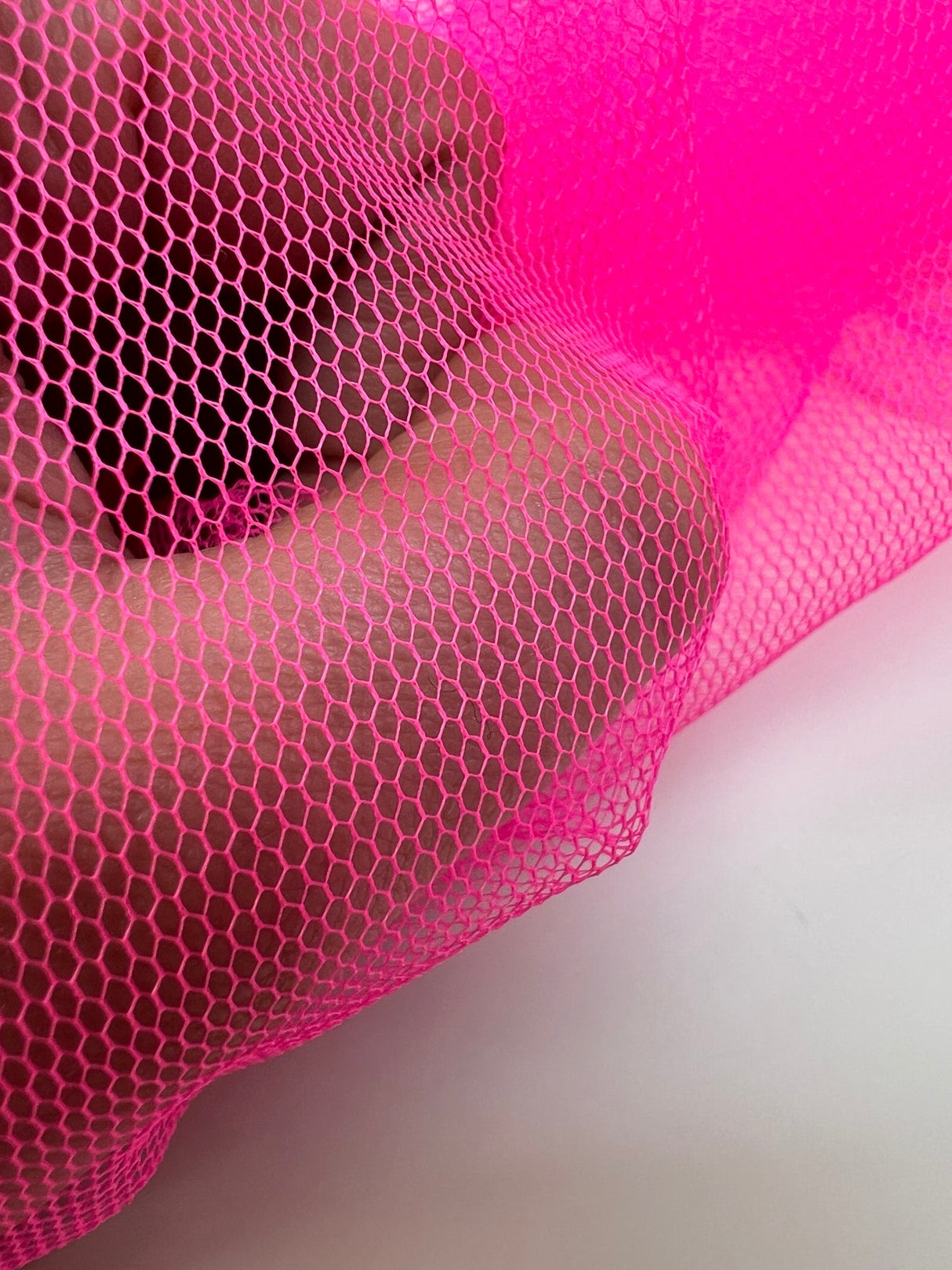 Pink Polyamide Mesh Fabric