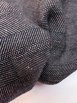 Wool Tweed Striped Melange Herringbone