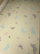 Viscose Crepe Printed Yellow Fabric